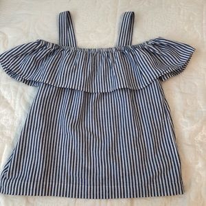 Jcrew factory blue & white stripe top size 2